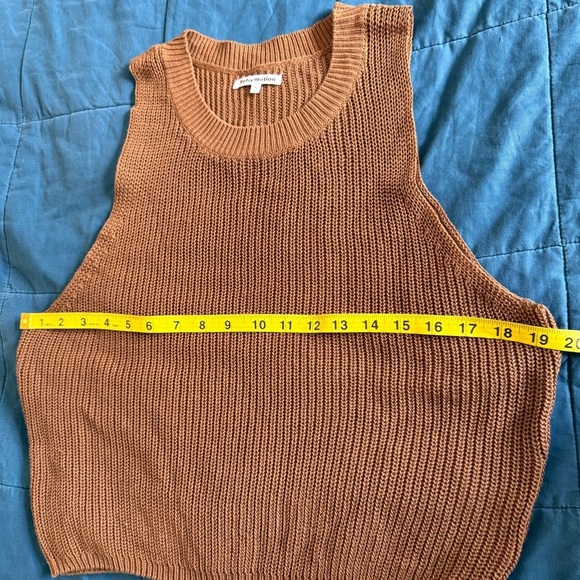 Reformation Lilac Top in Chestnut (Brown) Sleeveless Knit Tank Size XL - Picture 4 of 8